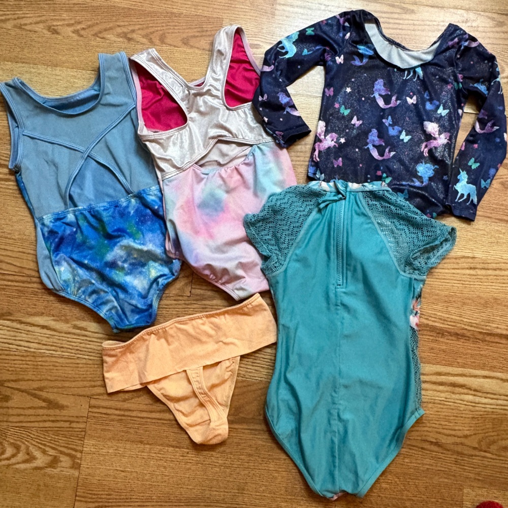 Colorful Kids One Piece Gymnastics Bundle of 5 Size 8/10 - Picture 6 of 11